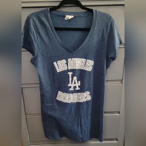 Blue Los Angeles Dodgers V-Neck T-Shirt